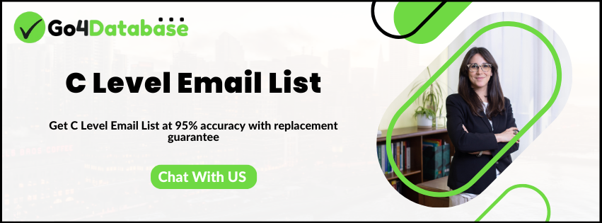 Detailed, verified database displaying C level executives' names, titles, companies and direct email contacts for targeted B2B marketing and decision-makers outreach.