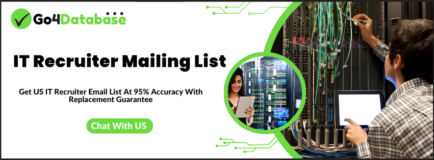 Go4Database's detailed, organized database showing verified US IT recruiter names, companies, email addresses, and contact details for targeted recruitment outreach campaigns.